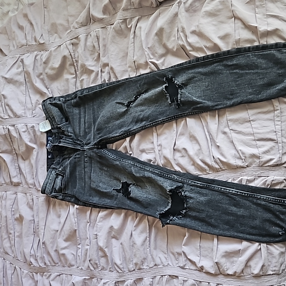 Hollister black ripped Skinny jeans
